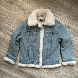 Love Token Susan Jacket Denim Fur Small